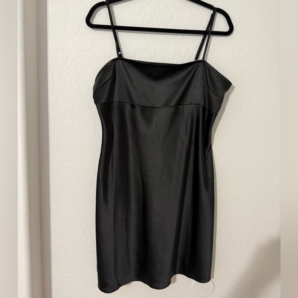 Little Black Slip Dress with Spaghetti Straps ASOS